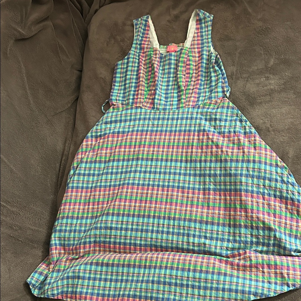 April Cornell Multicolor Plaid Midi Dress